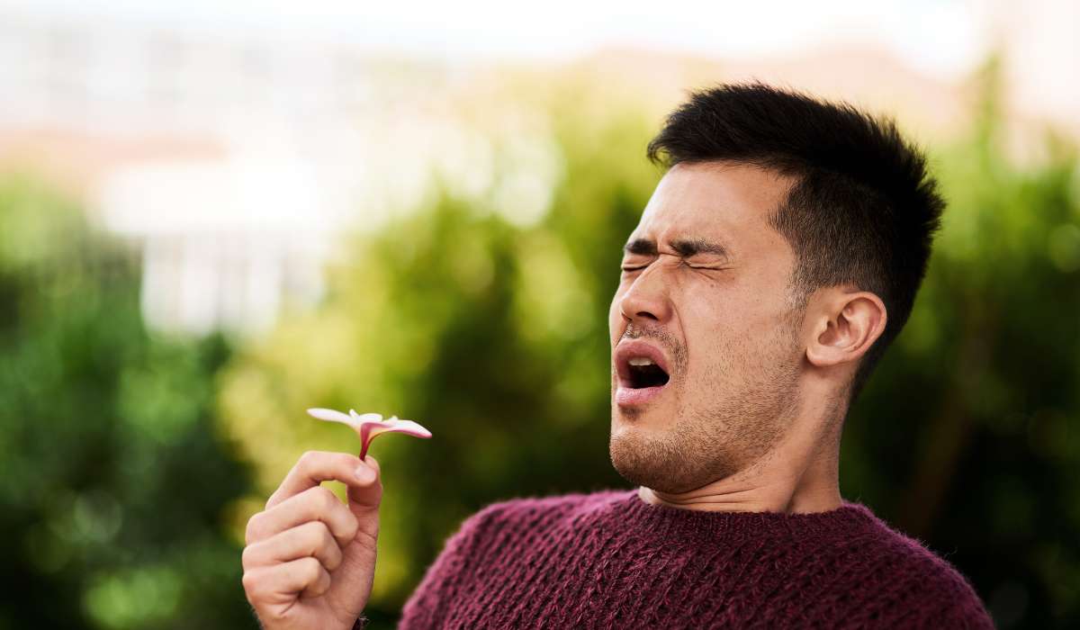 A Boy having Hayfever. Brisbane Livewell Clinic.