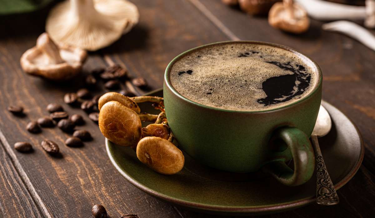 Medicinal Mushrooms extract in tea cup. Brisbane Livewell Clinic.