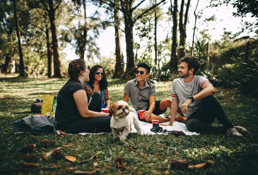 Family having a picnic. Naturopaths near me at Brisbane Livewell Clinic. Massage Quiz