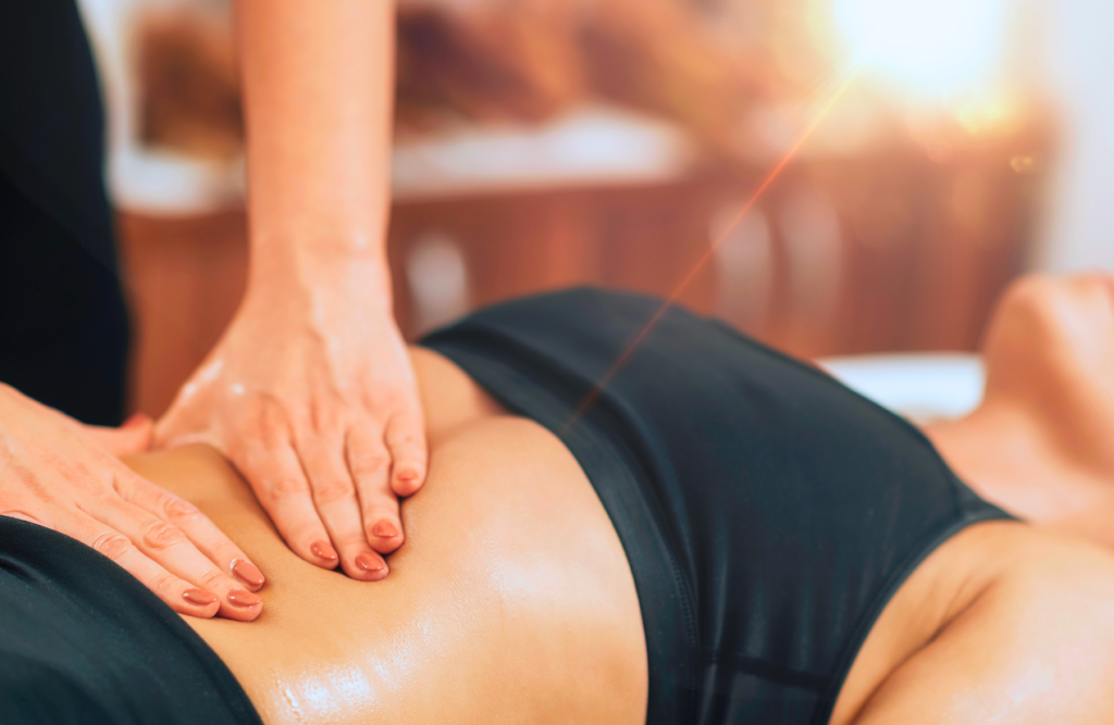 Woman receives a gentle massage. What is Lymphatic Drainage Massage. Brisbane Livewell Clinic