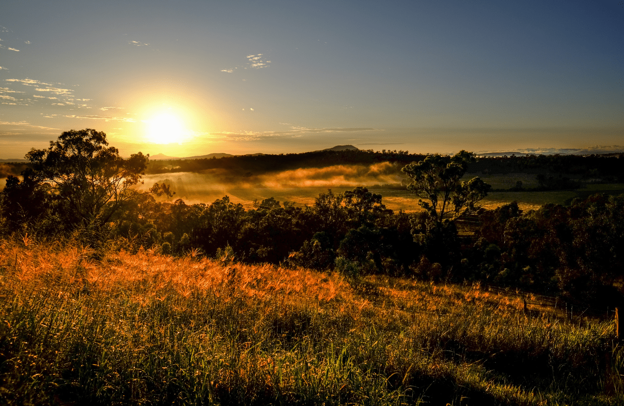 Sunset landscape. Ipswich