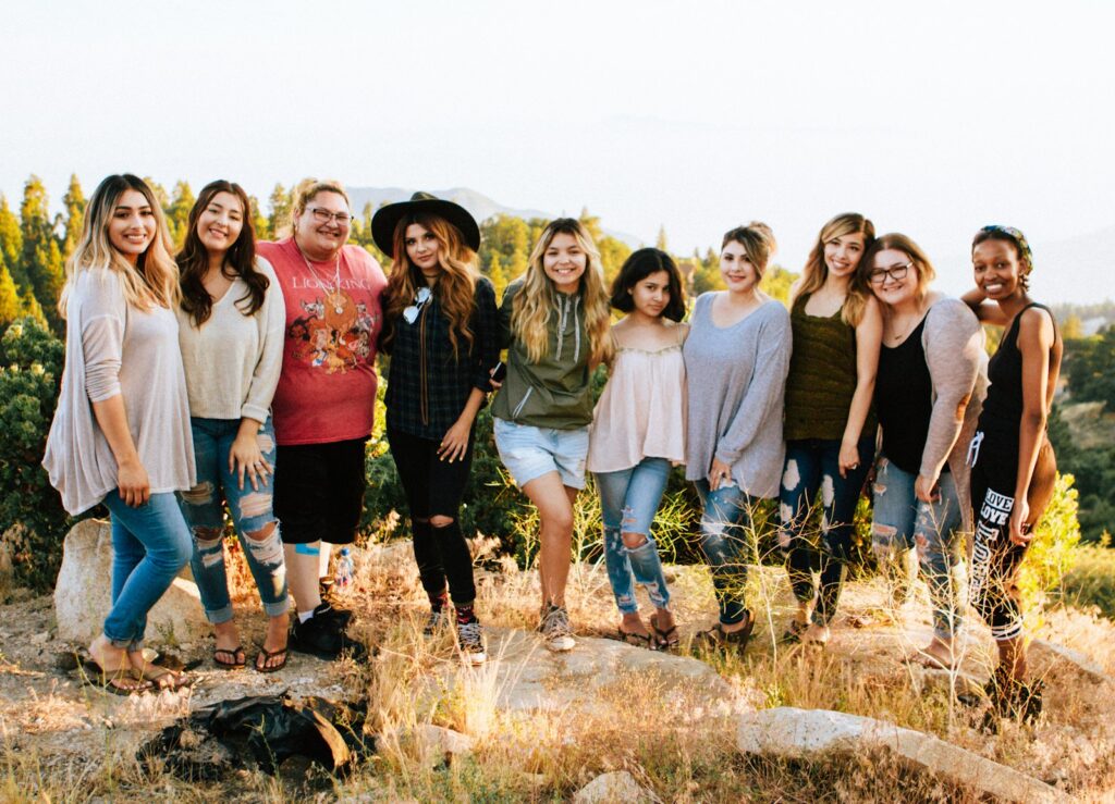 Group of women standing on rock. Brisbane Wellness Centre