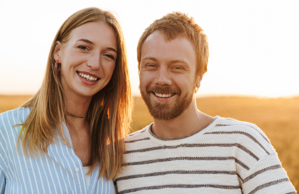 Young couple smiling after a successful hypnotherapy session. Power of Hypnosis. Brisbane Livewell Clinic