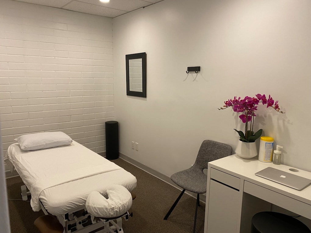 Massage Therapy room with a massage bed. What is Myofascial Release Therapy?